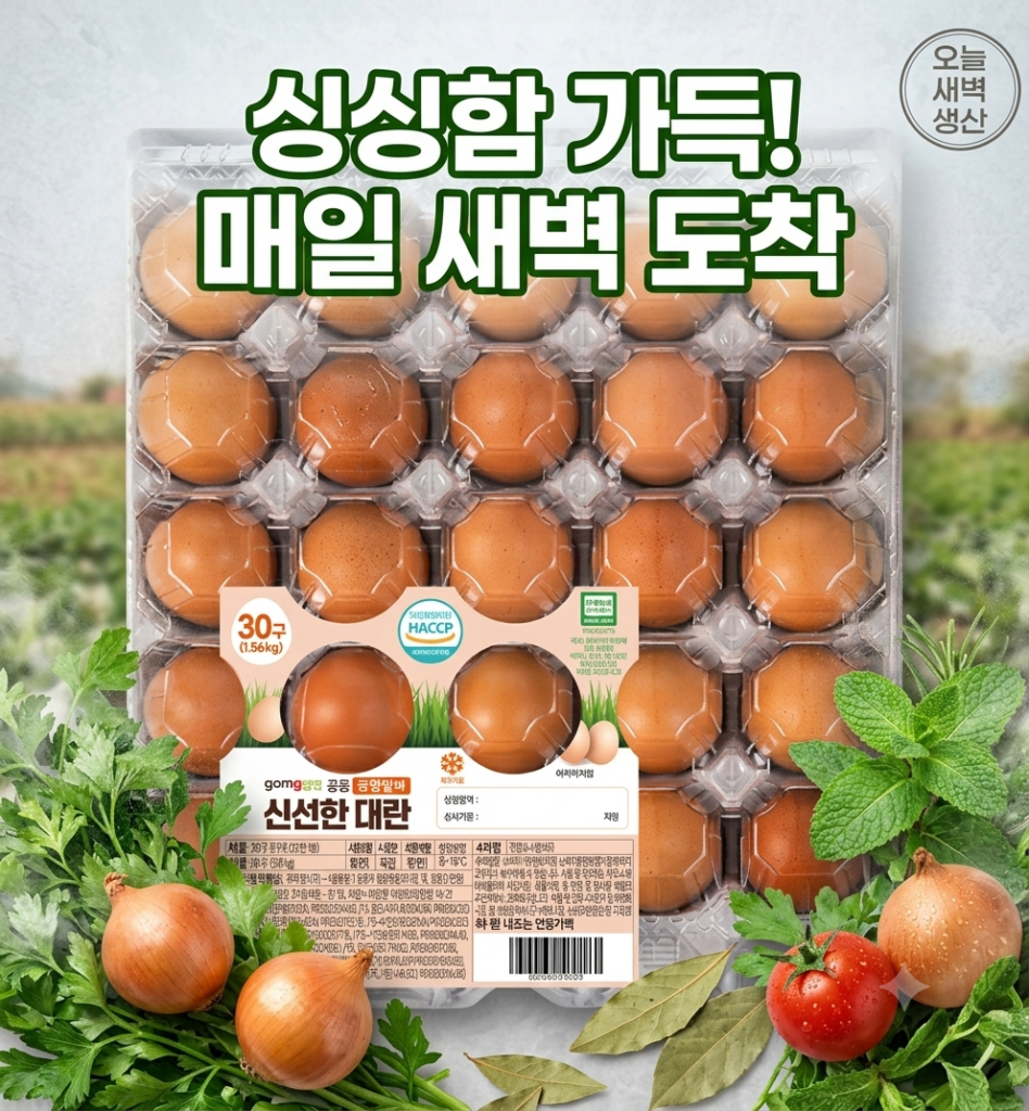 곰곰 무항생제 신선한 대란, 30구, 1개 제품 이미지