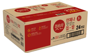 햇반 백미밥, 210g, 24개